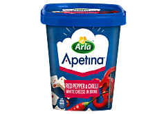 Arla Apetina Ser biały typu śródziemnomorskiego w zalewie solankowej z czerwoną papryką chili 410 g