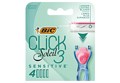 BIC Soleil Click 3 Sensitive 3-ostrzowe wkłady do maszynki do golenia 4 sztuki