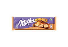 Milka Mmmax Czekolada mleczna z nadzieniem karmelowym i całymi orzechami laskowymi 300 g