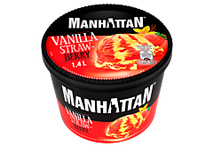 Manhattan Lody waniliowe i lody wodne truskawkowe 1400 ml