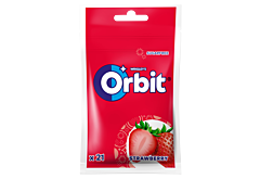 Orbit Strawberry Bezcukrowa guma do żucia 29 g (21 sztuk)