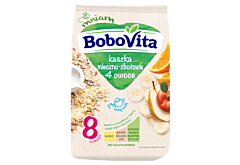 BoboVita Kaszka mleczno-zbożowa 4 owoce po 8 miesiącu 230 g