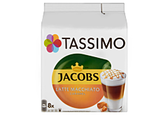 Tassimo Jacobs Latte Macchiato Caramel Kawa mielona 8 kapsułek i mleko 8 kapsułek 268 g