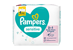 Pampers Sensitive Chusteczki nawilżane, 52 opakowania = 208 szt