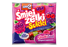 nimm2 Śmiejżelki Sokki Słodki Sad Żelki owocowe wzbogacone witaminami 90 g