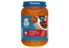 Gerber Warzywa z wołowinką i kaszą po 10. miesiącu 190 g