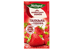 Herbapol Herbaciany Ogród Herbatka owocowo-ziołowa truskawka z poziomką 50 g (20 x 2,5 g)