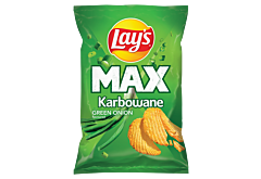 Lay's Max Chipsy ziemniaczane karbowane o smaku zielonej cebulki 190 g