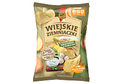 Wiejskie Ziemniaczki Chipsy ziemniaczane śmietanka z cebulką 130 g 