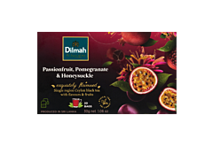 Dilmah Cejlońska herbata czarna aromatyzowana marakuja granat i wiciokrzew 30 g (20 x 1,5 g)