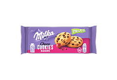 Milka Pieguski Choco Cookies Raisins Ciasteczka z kawałkami czekolady mlecznej i rodzynkami 135 g