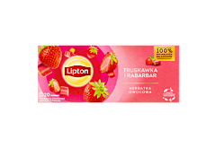 Lipton Herbatka owocowa truskawka i rabarbar 32 g (20 torebek)