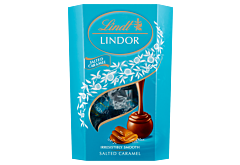 Lindt Lindor Praliny z czekolady mlecznej z nadzieniem karmelowym z kryształkami soli 200 g