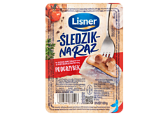 Lisner Śledzik na raz w sosie grzybowym z pieczoną papryką podgrzybek 100 g