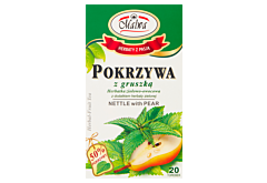 Malwa Herbatka ziołowo-owocowa z dodatkiem herbaty zielonej pokrzywa z gruszką 40 g (20 x 2 g)