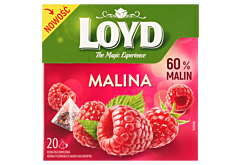 Loyd Herbatka owocowa aromatyzowana o smaku malinowym 54 g (20 x 2,7 g)