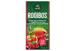 Astra Herbatka ekspresowa Rooibos z malinami i grapefruitem 30 g (20 x 1,5 g)