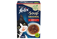 Felix Soup Original Uzupełniająca karma dla kota zestaw zup 6 x 48 g