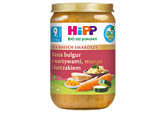 HiPP BIO Kasza bulgur z warzywami mango i kurczakiem po 9. miesiącu 220 g