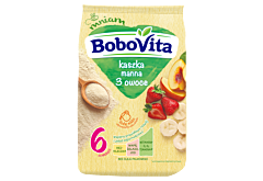 BoboVita Kaszka manna 3 owoce po 6 miesiącu 180 g