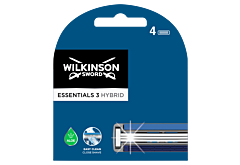 Wilkinson Sword Essentials 3 Hybrid Wkład z trzema ostrzami i paskiem nawilżającym 4 sztuki