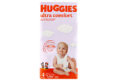 Huggies Ultra Comfort Pieluchy 4 7-18 kg 50 sztuk