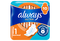 Always Ultra Normal (R1) Ze Skrzydełkami Podpaski 10 Sztuk