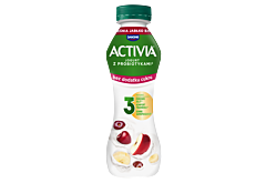 Activia Jogurt bez dodatku cukru czereśnia jabłko banan 270 g