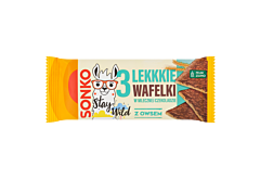 Sonko Stay Wild Lekkie wafelki z owsem w mlecznej czekoladzie 36 g (3 sztuki)