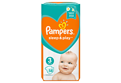 Pampers Sleep&Play, Rozmiar 3, 58 Pieluszek, 6–10kg