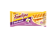 Familijne Gofrowe wafle mus o smaku waniliowym 130 g