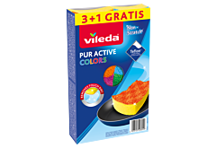 Vileda Pur Active Colors Zmywak 4 sztuki