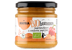 Naura Bio hummus marchewkowy z wędzoną papryką 190 g