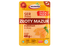 Mlekpol Ser złoty mazur w plastrach 400 g