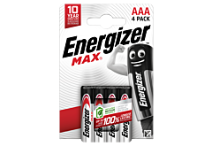 Energizer Max AAA-LR03 1,5 V Baterie alkaliczne 4 sztuki