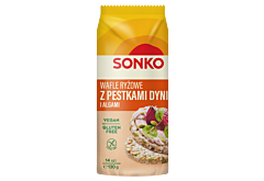 Sonko Wafle ryżowe z pestkami dyni i algami morskimi 130 g (14 sztuk)