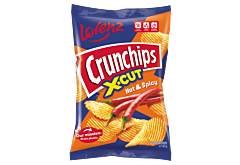 Crunchips X-Cut Chipsy ziemniaczane o smaku ostro-pikantnym 140 g