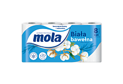 Mola White Papier toaletowy bawełniana biel 8 rolek