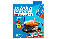 SM Gostyń Mleko gostyńskie zagęszczone niesłodzone 7,5 % tłuszczu 500 g