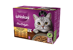 Whiskas Pure Delight Mokra karma dla kotów drobiowe frykasy galaretka 1.02 kg (12 x 85 g)