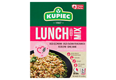 Kupiec Lunch Mix kasza jęczmienna kasza owsiana pestki dyni siemię lniane 400 g (4 x 100 g)