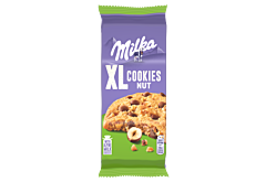 Milka XL Cookies Nuts Ciastka z kawałkami czekolady mlecznej i orzechami 184 g