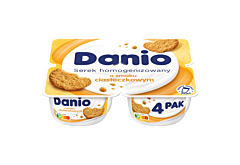 Danio Serek homogenizowany o smaku ciasteczkowym 520 g (4 x 130 g)