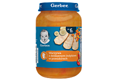 Gerber Warzywa z delikatnym indykiem w pomidorach po 6. miesiącu 190 g