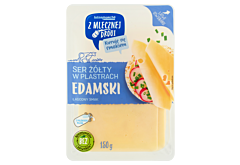 Z Mlecznej Drogi Ser żółty w plastrach edamski 150 g