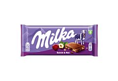 Milka Czekolada mleczna z rodzynkami i orzechami laskowymi 100 g