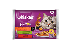 Whiskas Tasty Mix Mokra karma dla kotów kolekcja wiejskich smaków sos 340 g (4 x 85 g)