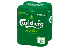 Carlsberg Premium Pilsner Piwo jasne 4 x 500 ml