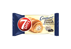 7 Days Cream & Cookies Rogalik z kremem o smaku waniliowym z mlekiem i kawałkami ciastek 60 g