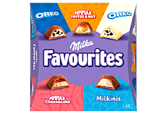 Milka Favourites Mieszanka czekoladek nadziewanych 95 g (11 sztuk)